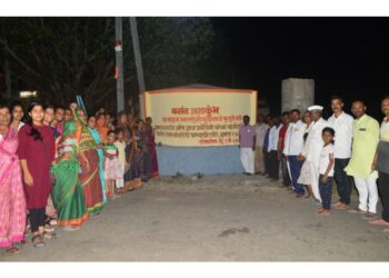 लोहारा तालुक्यातील हराळी येथे वसंत जलकुंभाचे लोकार्पण