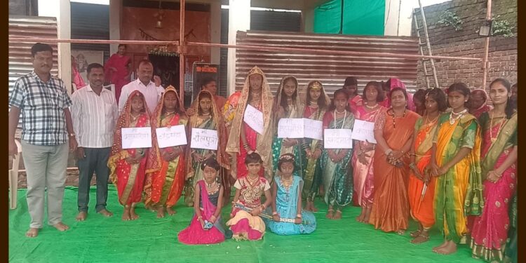 आरणी येथील जिल्हा परिषद प्राथमिक शाळेत दांडियारास कार्यक्रम