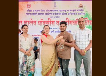 राज्यस्तरीय शालेय बॅाक्सिंग स्पर्धेत जन्मेजय जगताप याचे यश