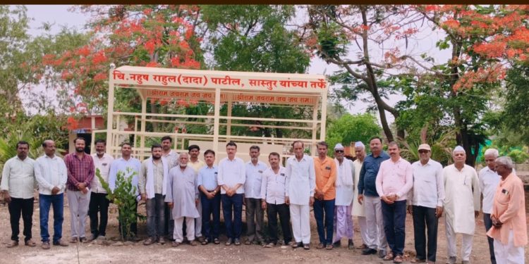 सास्तुर येथे वैकुंठ रथाचे लोकार्पण