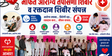 लोहाऱ्यात देवदत्त (देवा) महाजन यांच्या वाढदिवसानिमित्त आरोग्य तपासणी व रक्तदान शिबीर; शिबिरास मिळाला उत्स्फूर्त प्रतिसाद